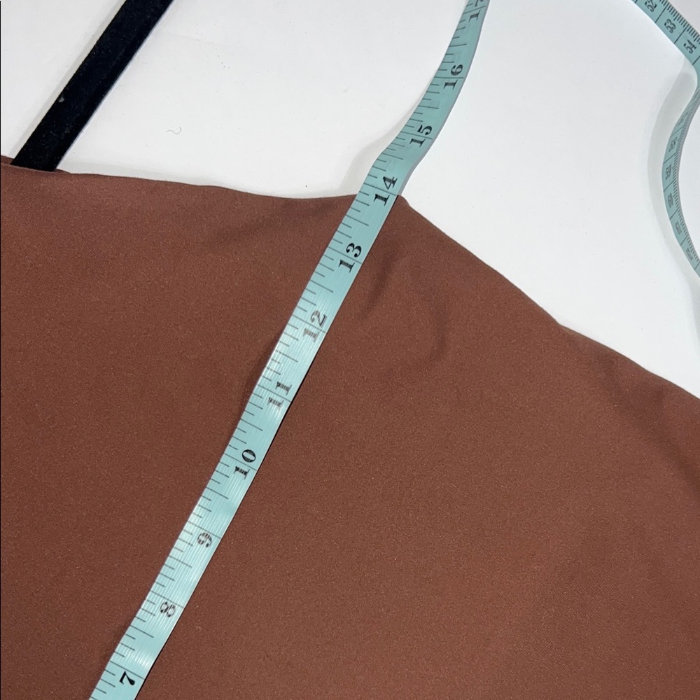 ReoRia Chocolate Brown Sleeveless Stretch Bodysuit Women's size Small - Picture 6 of 6
